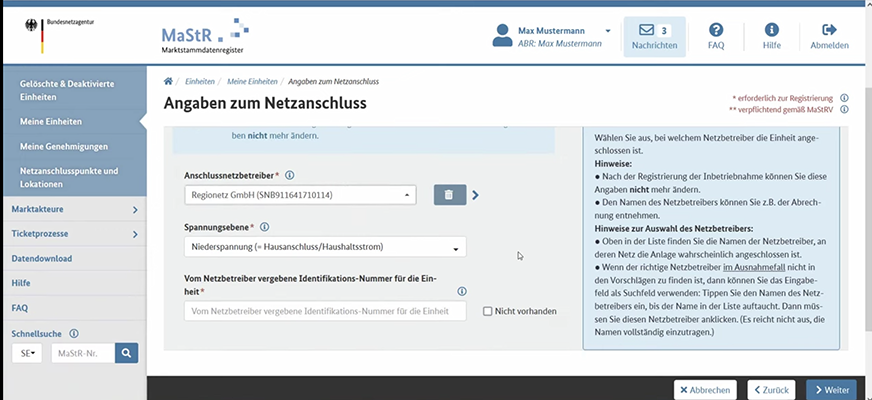 Balkonkraftwerk Anmeldung Registrierung Schritt 14